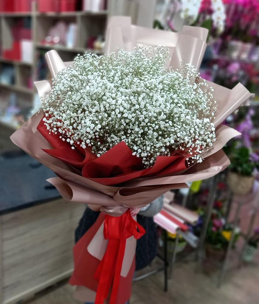 Букет Белые хлопья в Сибае Букет цветов из: Гипсофила в Сибае