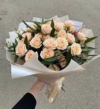 Букет Кремовые розы Латте в Сибае