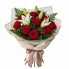 Букет цветов из:  Лилии и Розы в Сибае