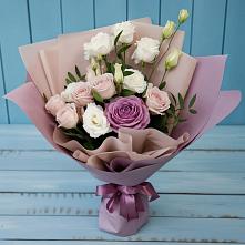 Букет цветов из:  Розы и Лизиантусы в Сибае