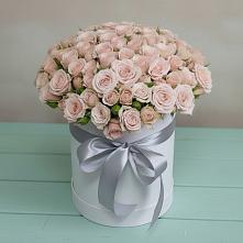 Цветочная композиция из Розы в шляпной коробке в Сибае