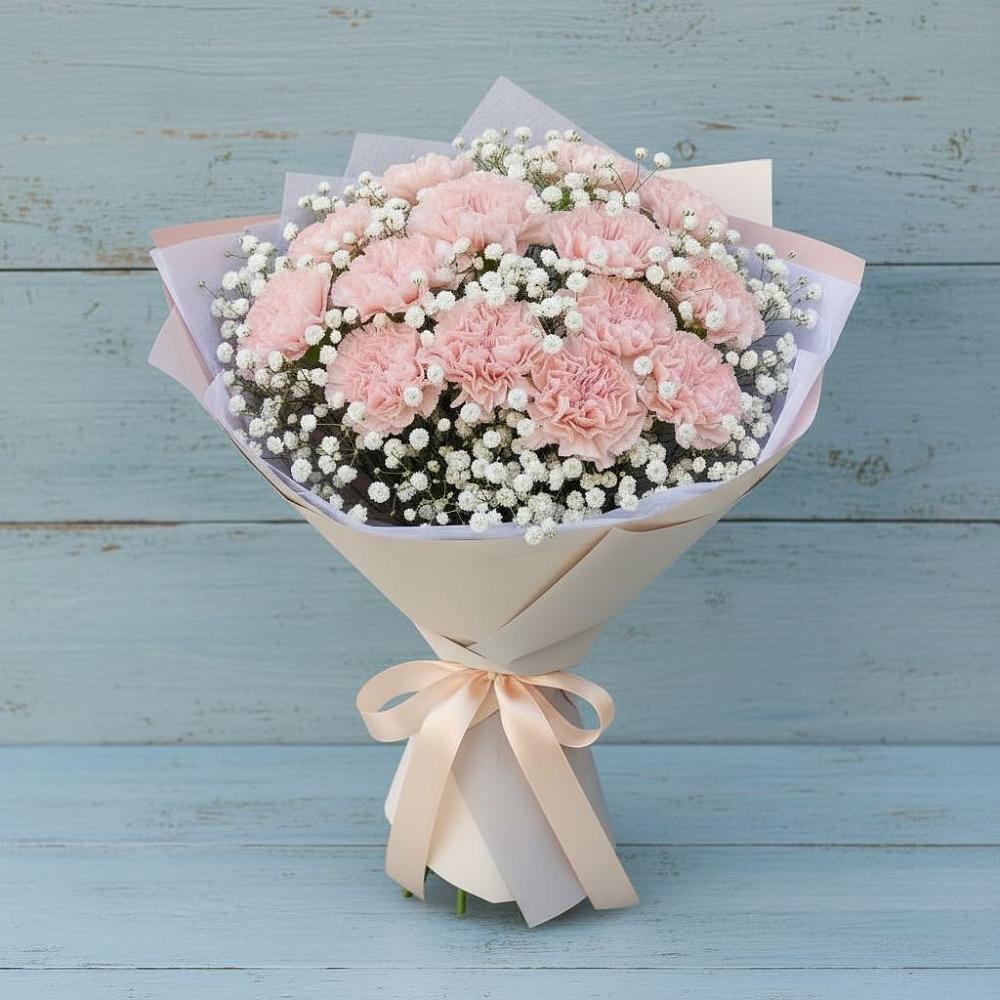 Букет цветов из: Гвоздики в Сибае