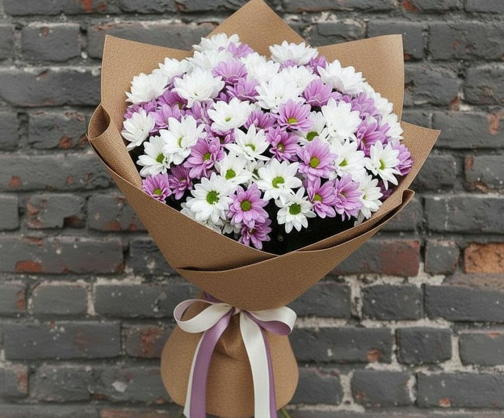 Букет цветов из: Хризантемы в Сибае