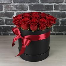 Цветочная композиция из Розы в шляпной коробке в Сибае