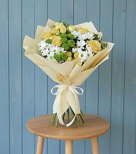 Букет цветов из:  Хризантемы и Розы #REPLACE_PRED# Сибае