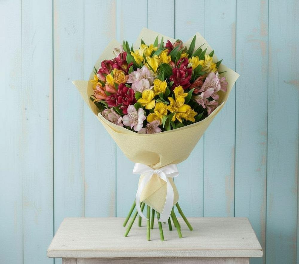 Букет цветов из: Альстромерии в Сибае