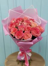 Букет 15 Розовых роз Равель в Сибае