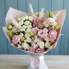 Букет цветов из:  Альстромерии и Розы в Сибае